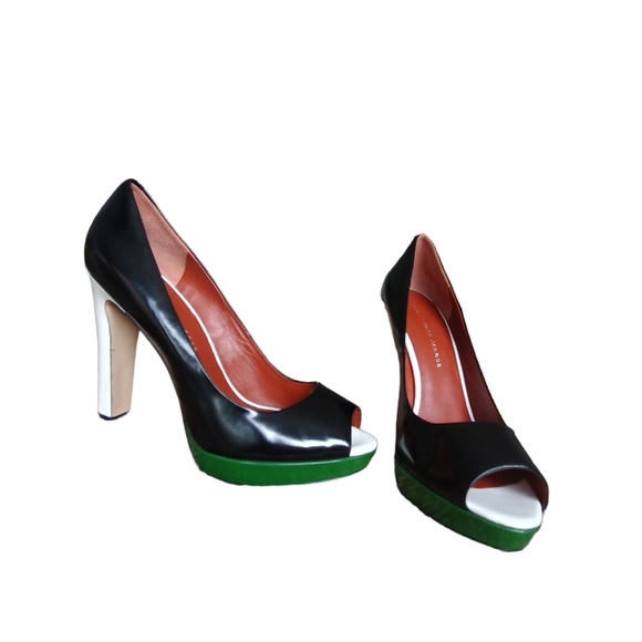 Marc By Marc Jacobs Color Block Peep Toe Pumps " HOT!" - Picture 12 of 16
